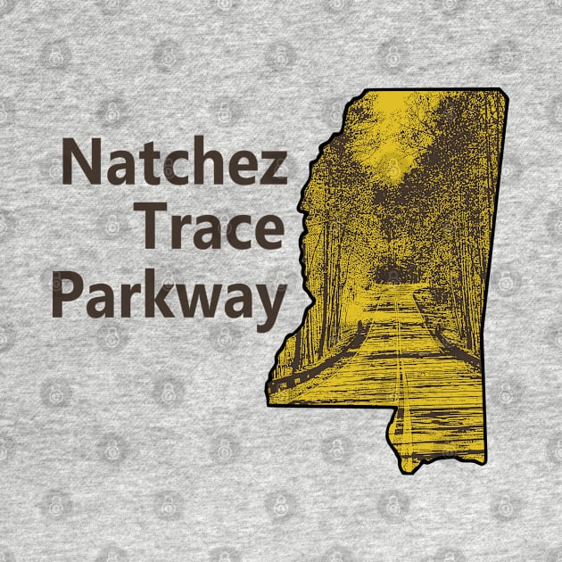 Natchez Trace Parkway Mississippi Map by esskay1000